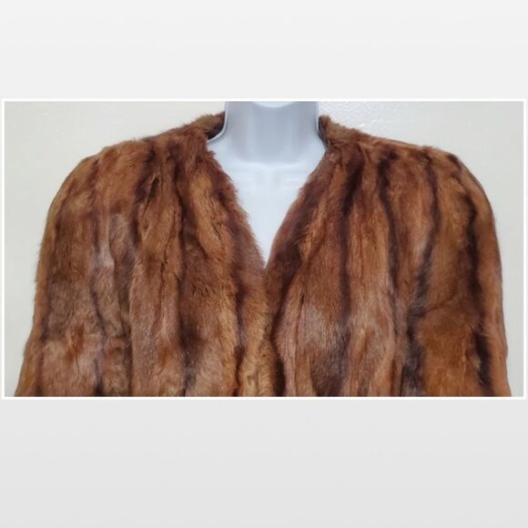 Vintage Carmans Omaha’s Style Center Fur Jacket Womens Luxurious Brown Stole VTG - Picture 7 of 16